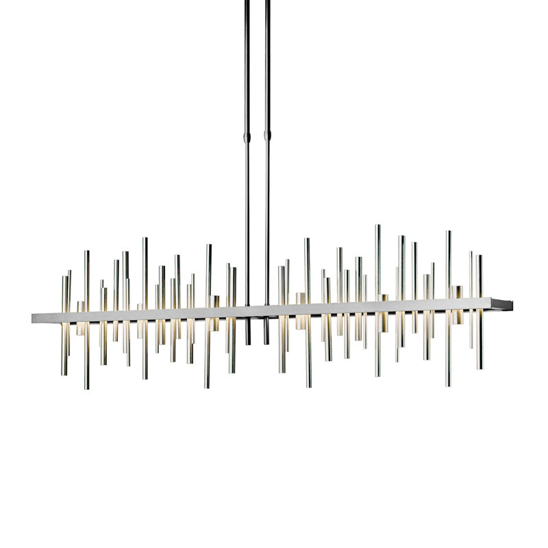 Cityscape 1 - Light Kitchen Island Linear LED Pendant, Vintage Platinum, Vintage Platinum