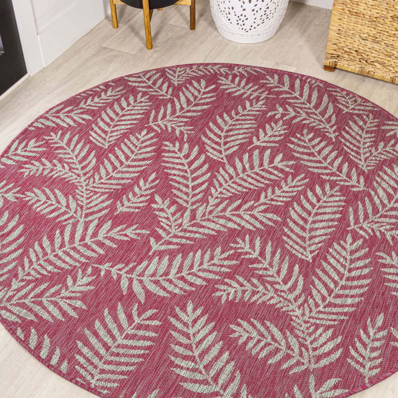 Tapis fuchsia / gris clair Hesperus Nevis, Rond 5 pi 3 po