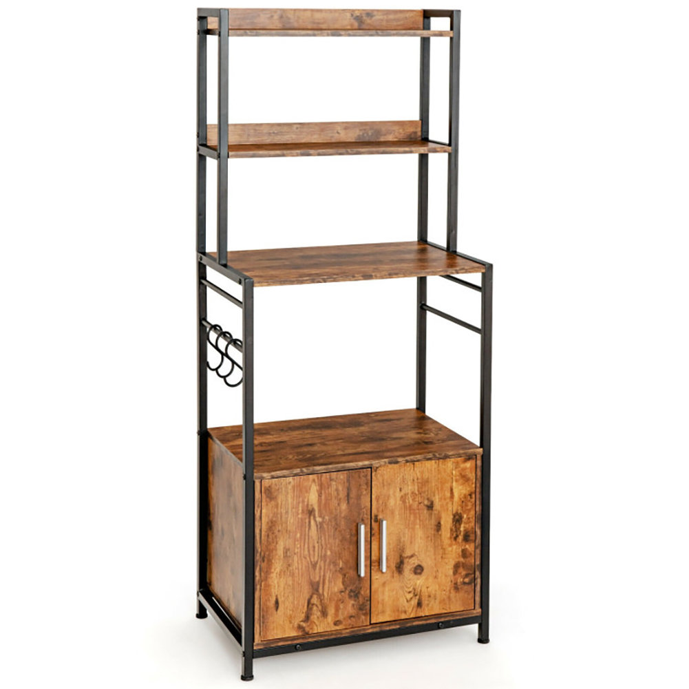 17 Stories 24 Steel Standard Baker's Rack with Wheels, Microwave