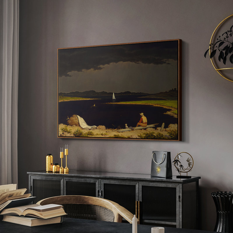 Toile tendue avec cadre 0-Martin Johnson Heade, 26 x 40, Noyer