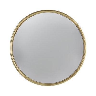 Vent Round Convex Wall Mirror with Metal Frame