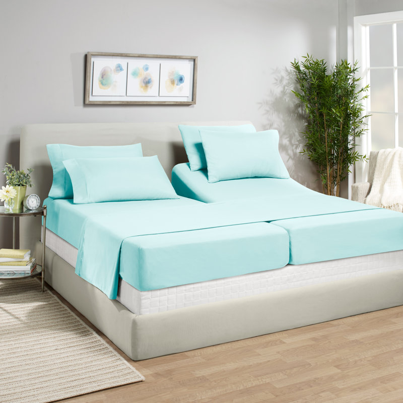 Microfiber Sheet Set, Twin XL, Light Baby Blue