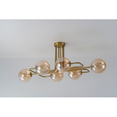 Plafonnier encastré 6 lumières Amberelle