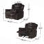 Fauteuil inclinable doux, conception classique, tissu moelleux brun, fauteuil inclinable oscillant