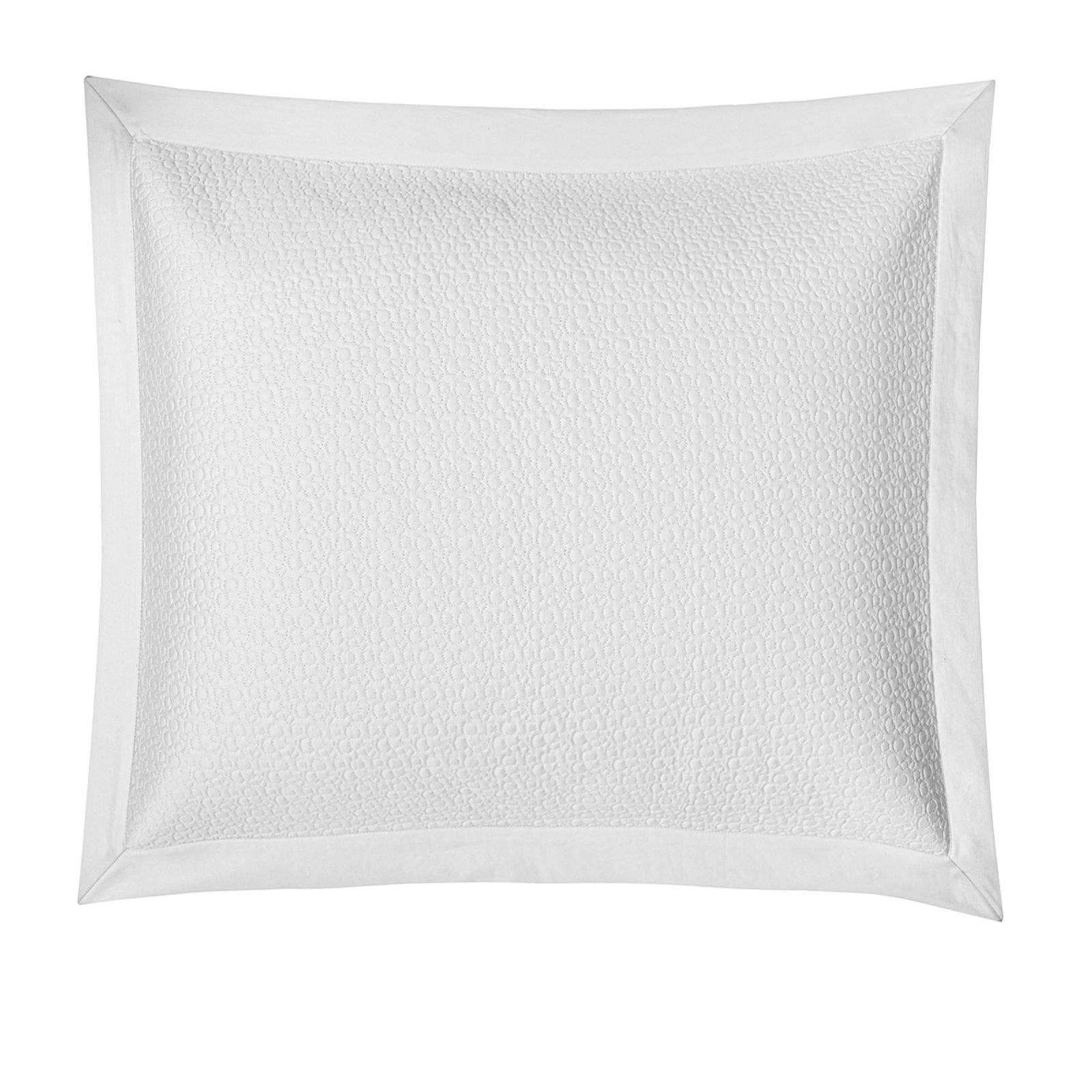 Estella 100% Cotton Sateen Quilted Sham, white, Euro