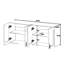Armoire de rangement murale en bois blanc avec tablette réglable, conception à 4 portes pour la salle de lavage, la cuisine, le garde-manger et l'organisation de la salle de bain