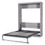 Structure de lit escamotable pleine grandeur avec lit escamotable gris-329850094