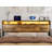 Kaiwei Storage Headboard With Led Lights & Charging Station - Industrial Metal And Wood-287403708-287403696
