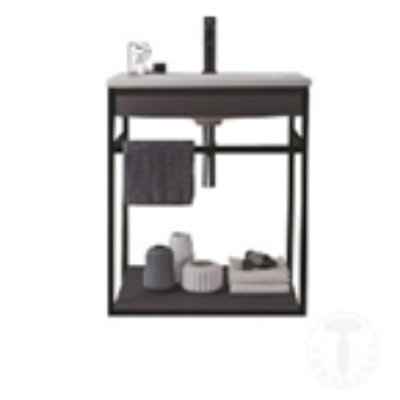 Eliger 60cm Single Bathroom Vanity Base Only in Grey