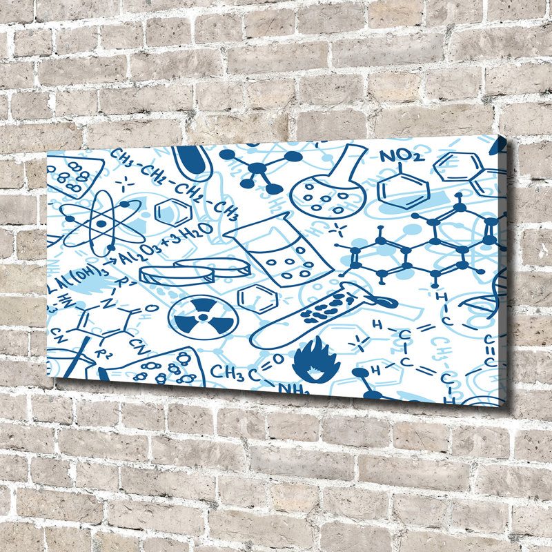 Chemistry Background - Wrapped Canvas Print