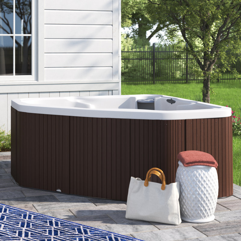 LS300 Plus 3-Person Brown and White Spa with 17 Jets