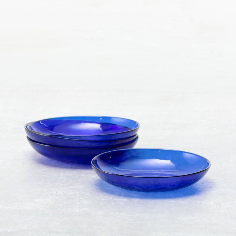 Los Cabos Glass Dinnerware 8.6" / 25oz. Entrée Bowl, Cobalt