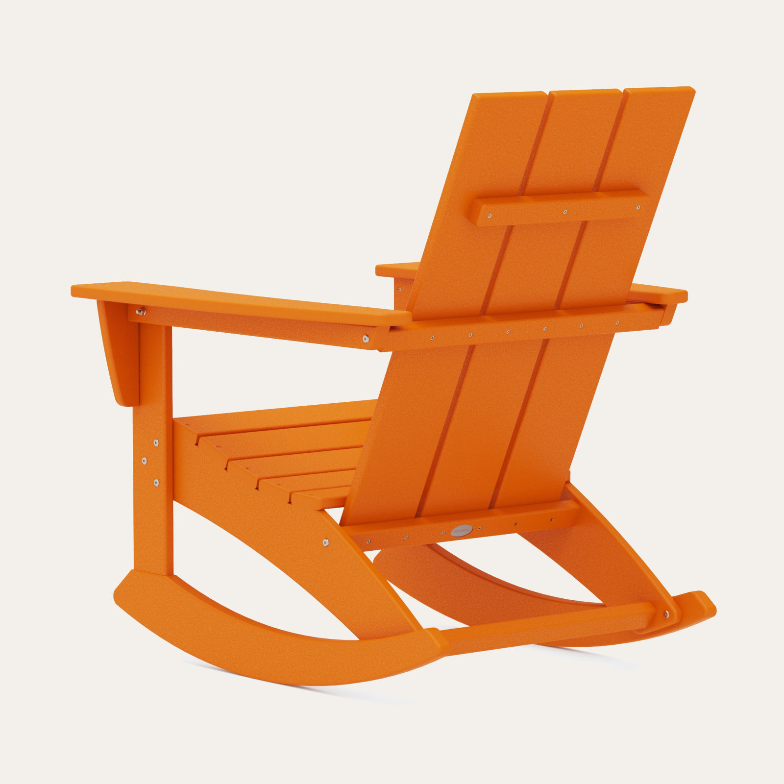 POLYWOOD® Modern Adirondack Patio Rocking Chair, Tangerine