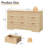 Natural Rattan 9 Drawer Dresser Boho Storage Chest of Drawers for Living Room