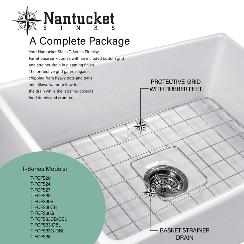 Cape 30.25'' L Single Basin Kitchen Sink