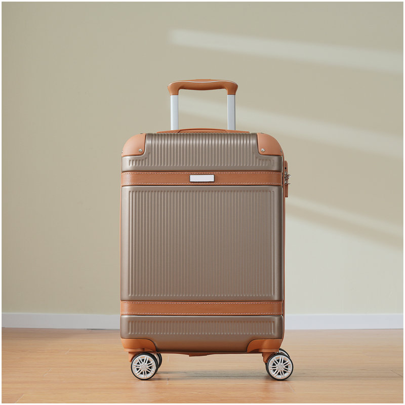 Ensemble de valises Hardshell 3 pièces, valise de cabine 20 pouces avec roulettes, verrou TSA, ABS léger et durable pour le voyage, couleur cuivre