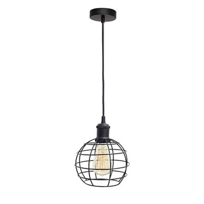 1 - Light Black LED Sphere Pendant