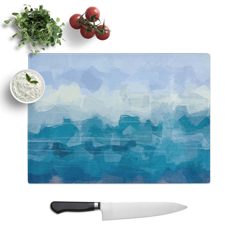 Glass Meeting in The Middle in Abstract Chopping Board, 28.5 cm W x 20 cm L