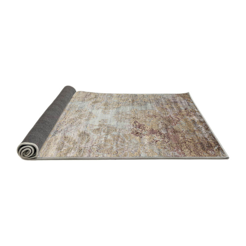 Tapis brun/gris zone contemporaine, Rond 6 pi