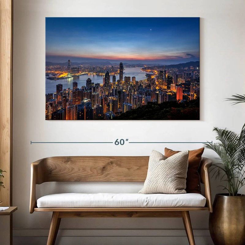 Illuminated Hong Kong, 34" H x 51" W