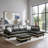 Rilan 103.5'' Faux Leather Sofa & Chaise-240499477-240499498
