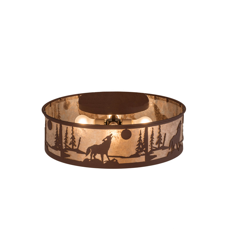 Plafonnier encastré tambour 4 lumières 22,5 po unique
