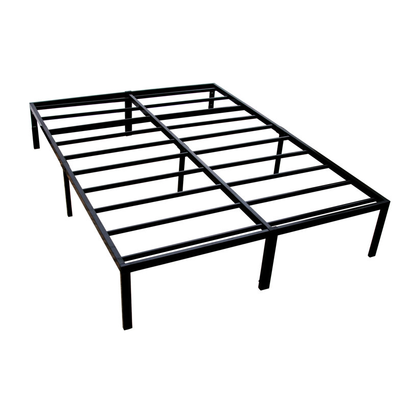 Base de lit plateforme moderne en acier noir, pour supporter 2000 livres, 14 po de hauteur, Lit double