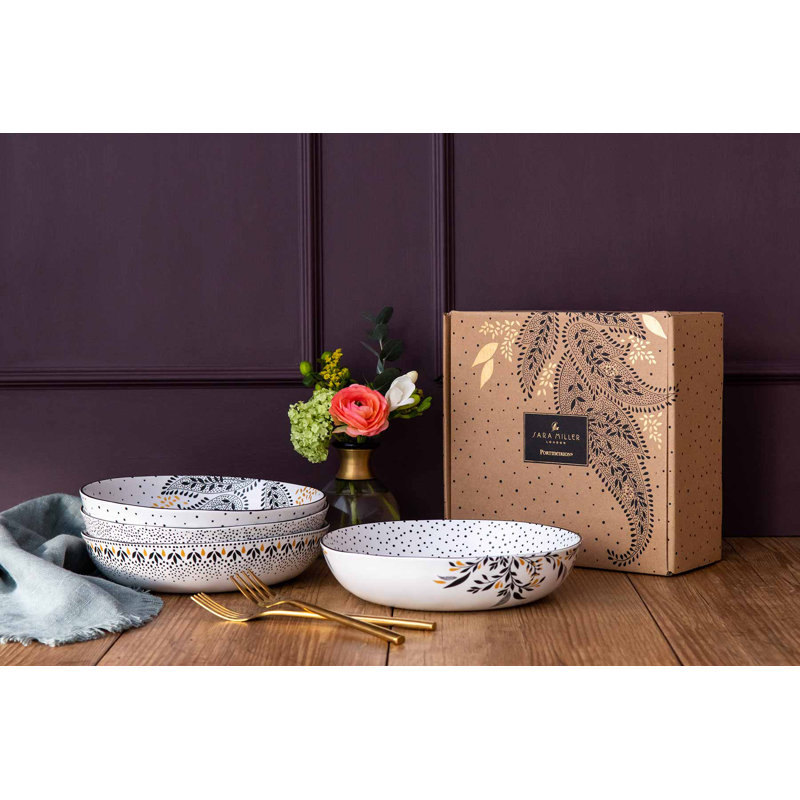 Sara Miller, Artisanne Noir - Low Bowls
