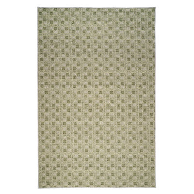 Abstract Indoor/Outdoor Commercial Color Rug - Green