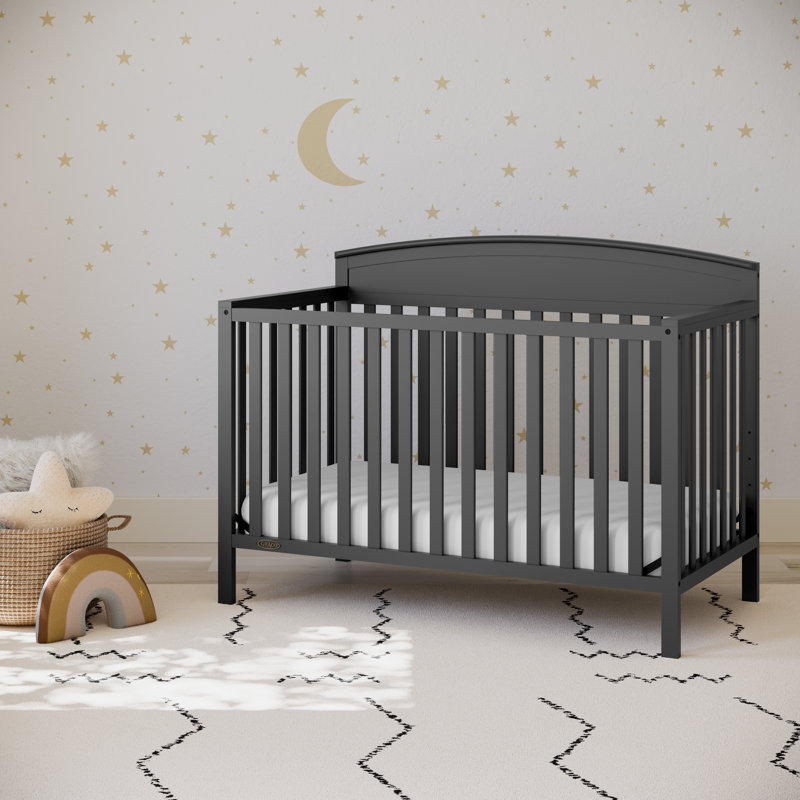 Lit de bébé convertible 5-en-1 Benton, Gris, Lit à barreaux