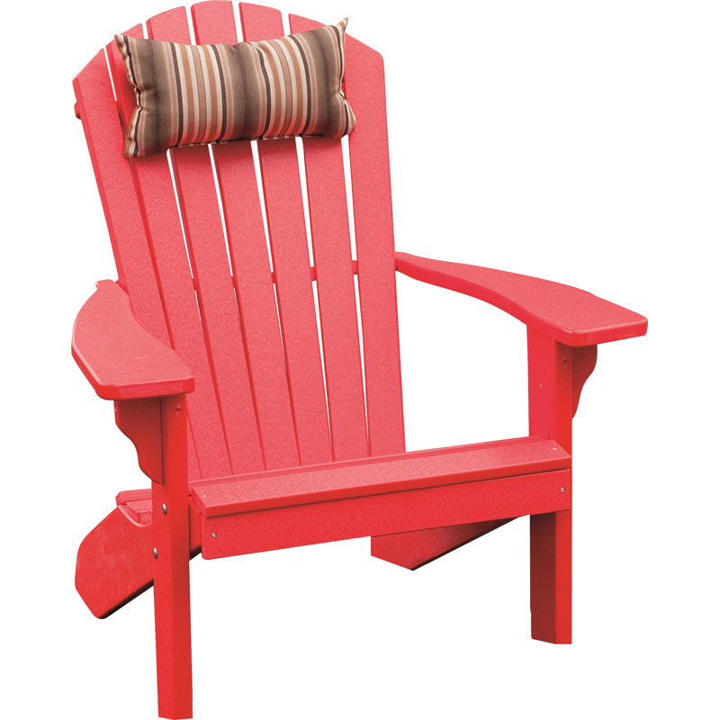 Chaise Adirondack en plastique Addilyn, Rouge vif