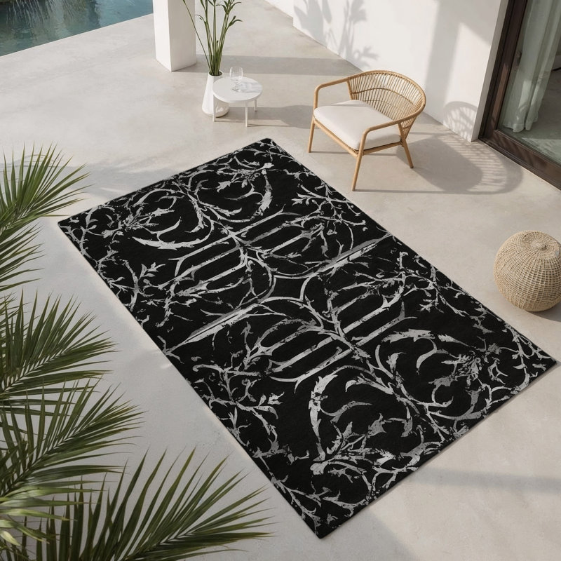 Mystic Whisper Indoor And Outdoor Area Rug, Rectangle 1'6" x 2'6"