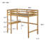 Lit mezzanine en bois massif avec barrière de sécurité, bureau intégré pour garçons et filles-185265576