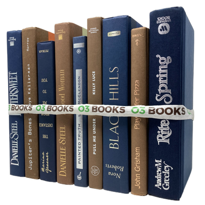 Livres décoratifs Midnight Magic bleu marine et brun foncé