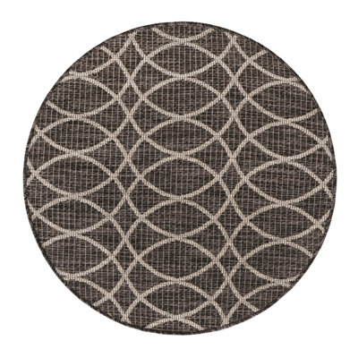 Charcoal Gitter Indoor/Outdoor Trellis Rug