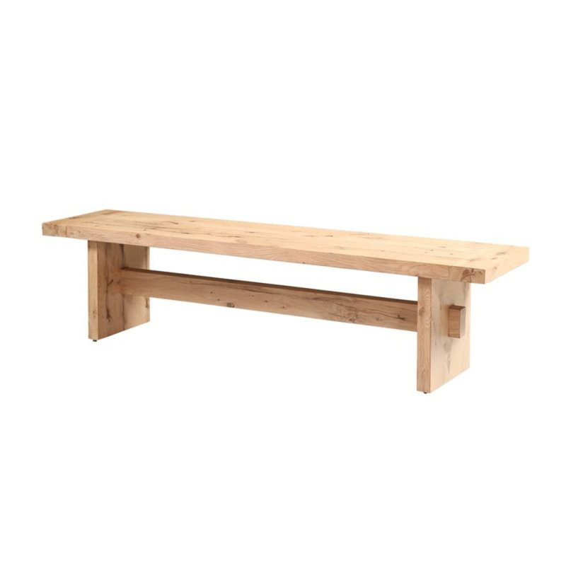 Banc en chêne patiné 74 po Rhett