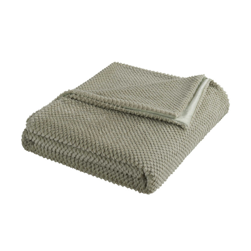 Vellux Plush Texture Blanket, King, Sage