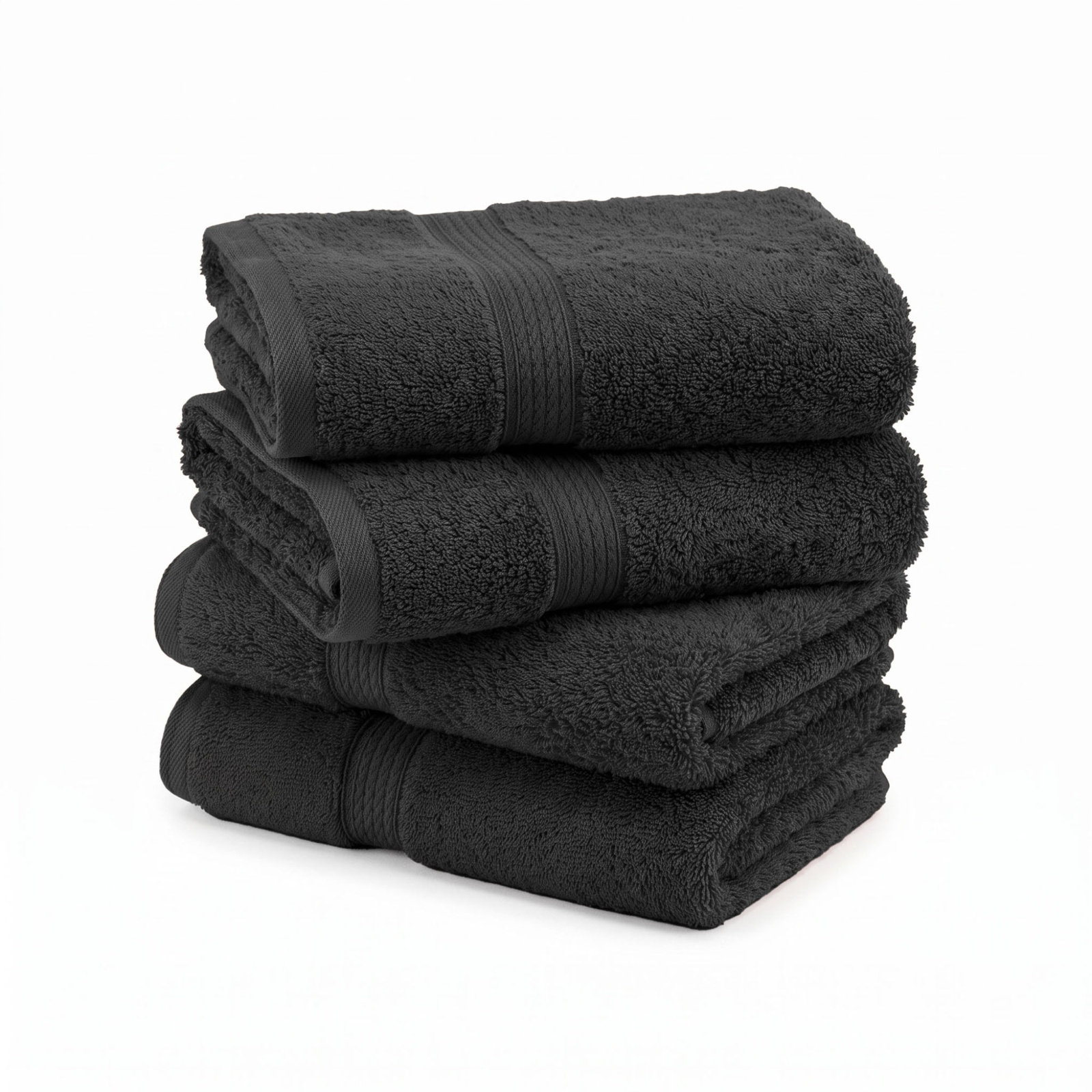 Egyptian Cotton Hand Towels, Black