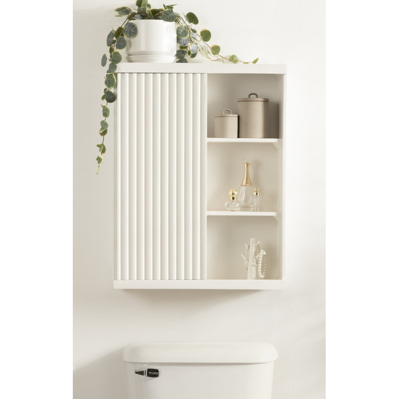 Armoire murale en bois avec porte coulissante
