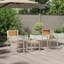 2 - Person Wood Patio Dining Set with Rectangular Table
