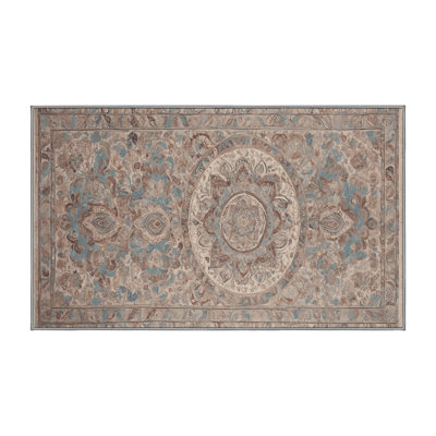 Machine Washable Gray Area Rug GSIX03714