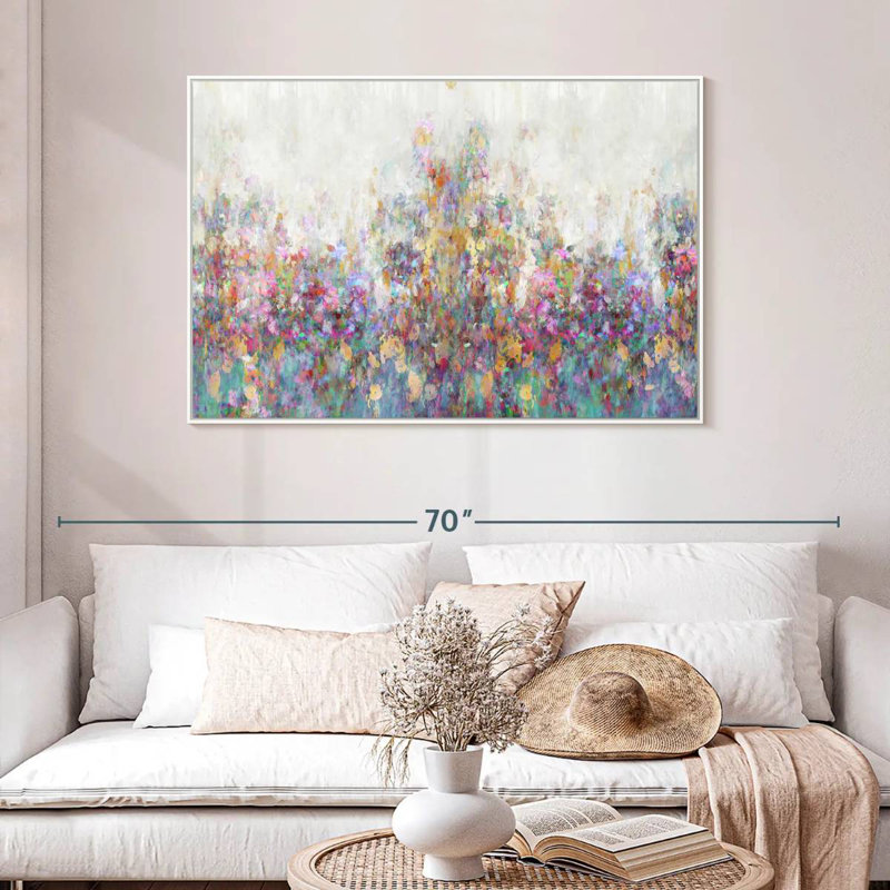 Couvert matinal, Cadre flottant blanc, 46 po x 31 po