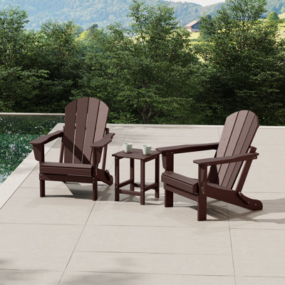 Chaise Adirondack pliante en plastique pour 2 personnes avec table Laguna