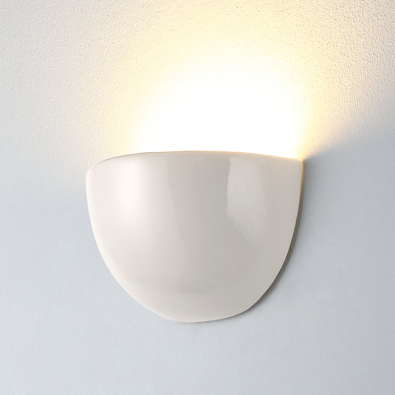 Applique murale en céramique blanche 1 lumière
