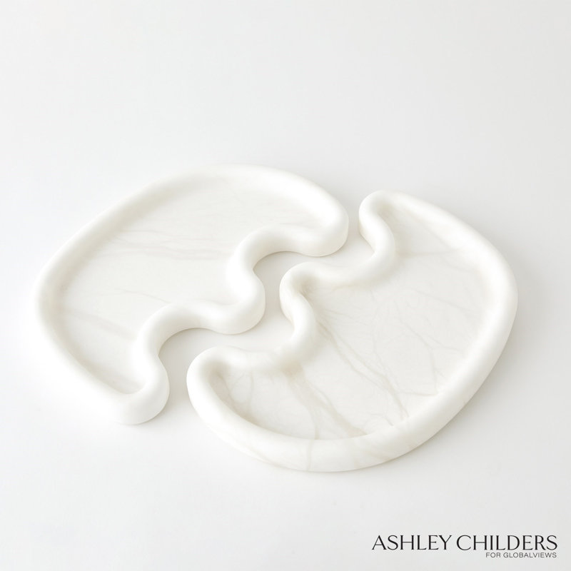Amera Alabaster Tray, White