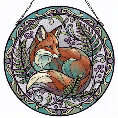 Panneau de vitrail Fox Fern