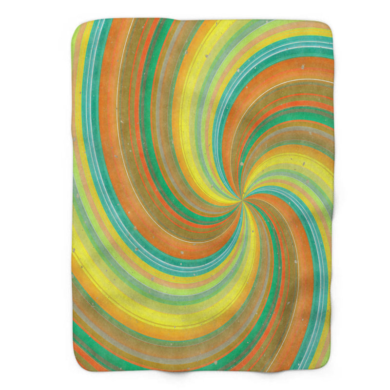 Funky Spin - couverture en sherpa de qualité supérieure 1 pièce, Grand lit