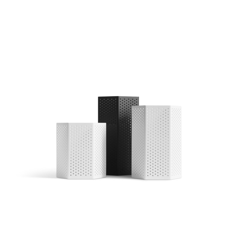 Wink Lantern, White, 6" H x 6" W x 5" D