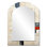 Ivoire illusions formes abstraites - grand miroir arqué de formes abstraites, décor de miroir mural unique asymétrique moderne, impression d'art en métal