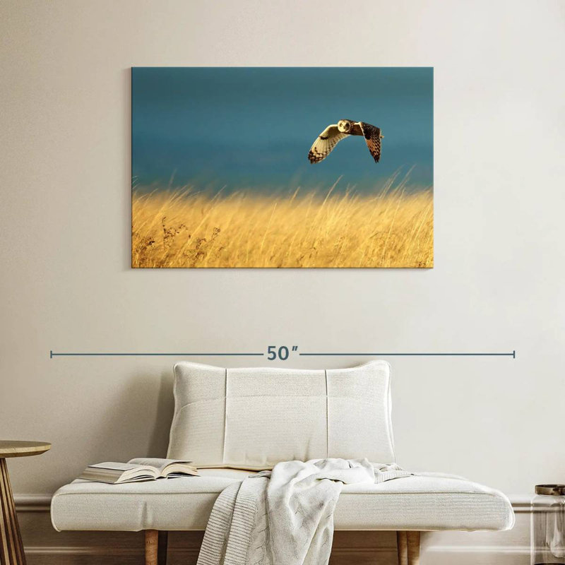 Owl In Flight, 26" H x 39" W